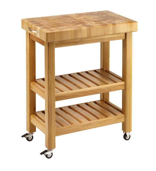 wooden kitchen trolley