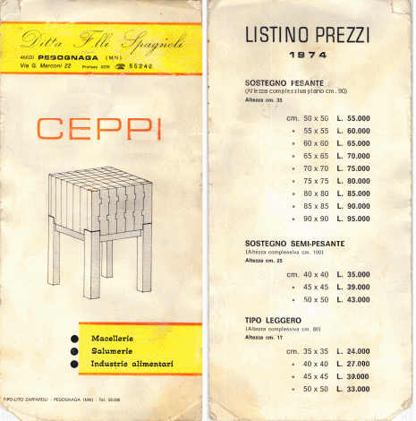 Pimo listino prezzi